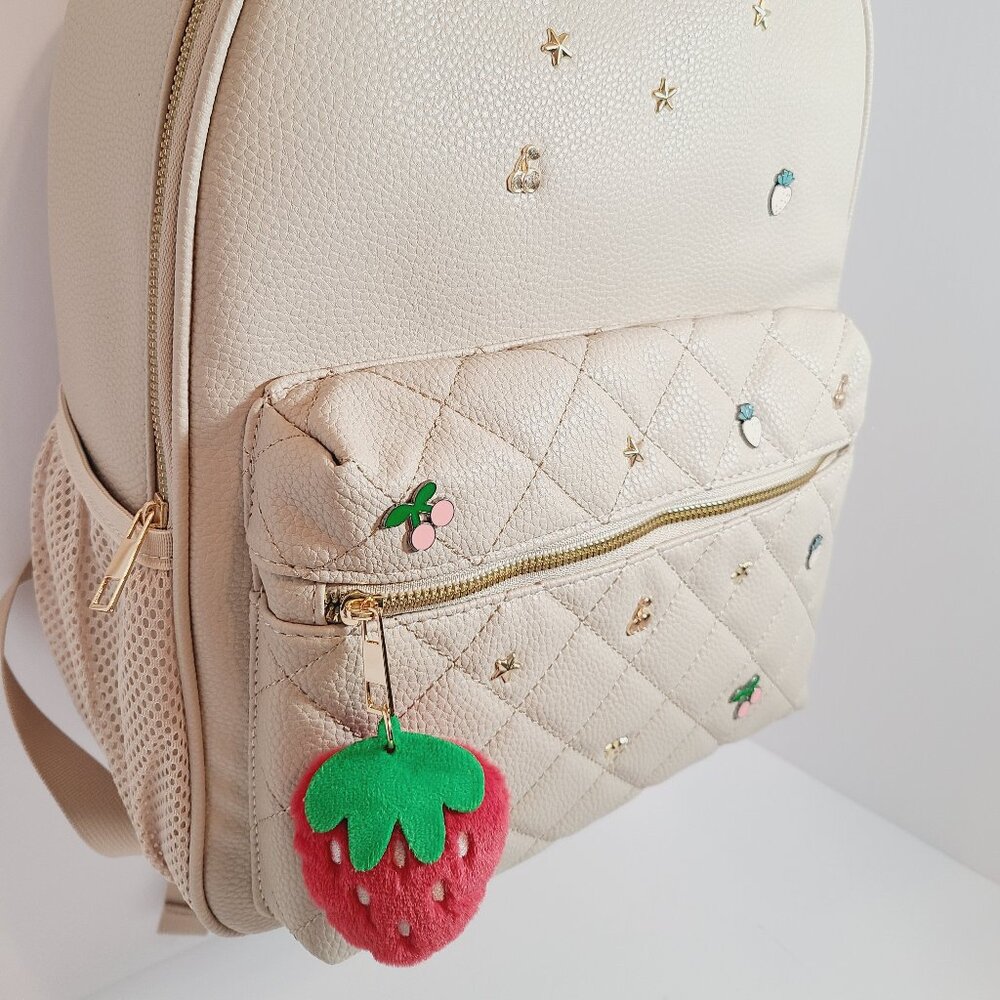Under One Sky Cream Backpack – Strawberry Charm Design – NWT - Picture 2 of 13